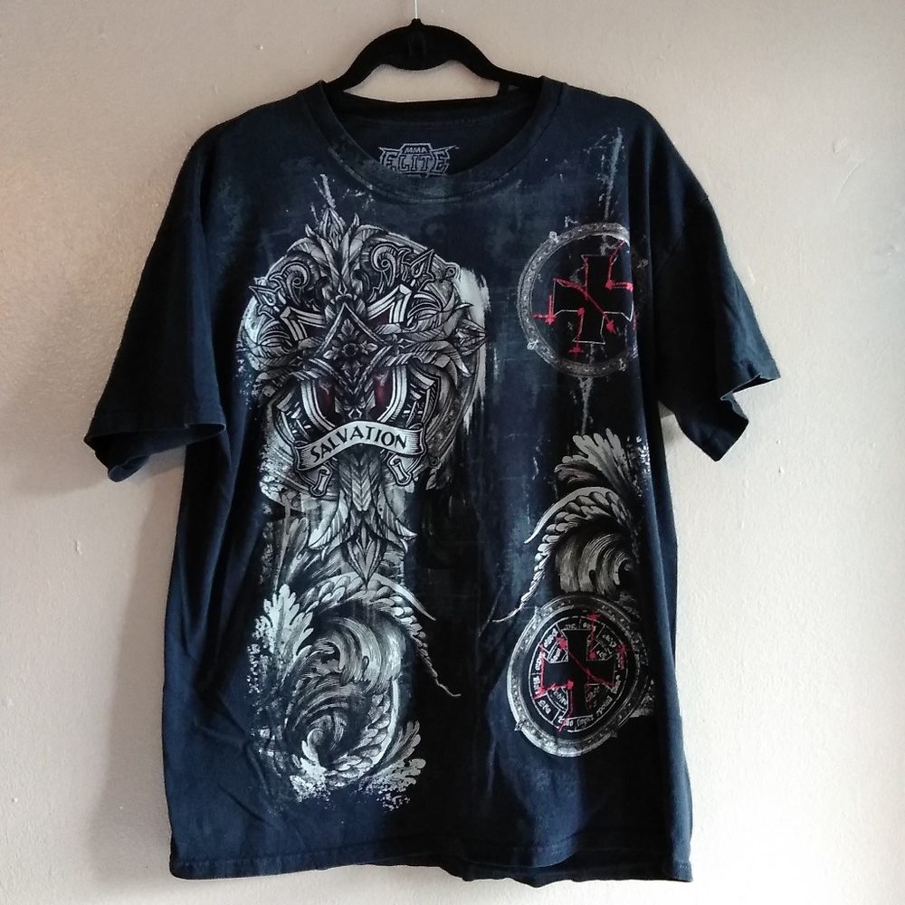 Black MMA Elite T-shirt Size Large